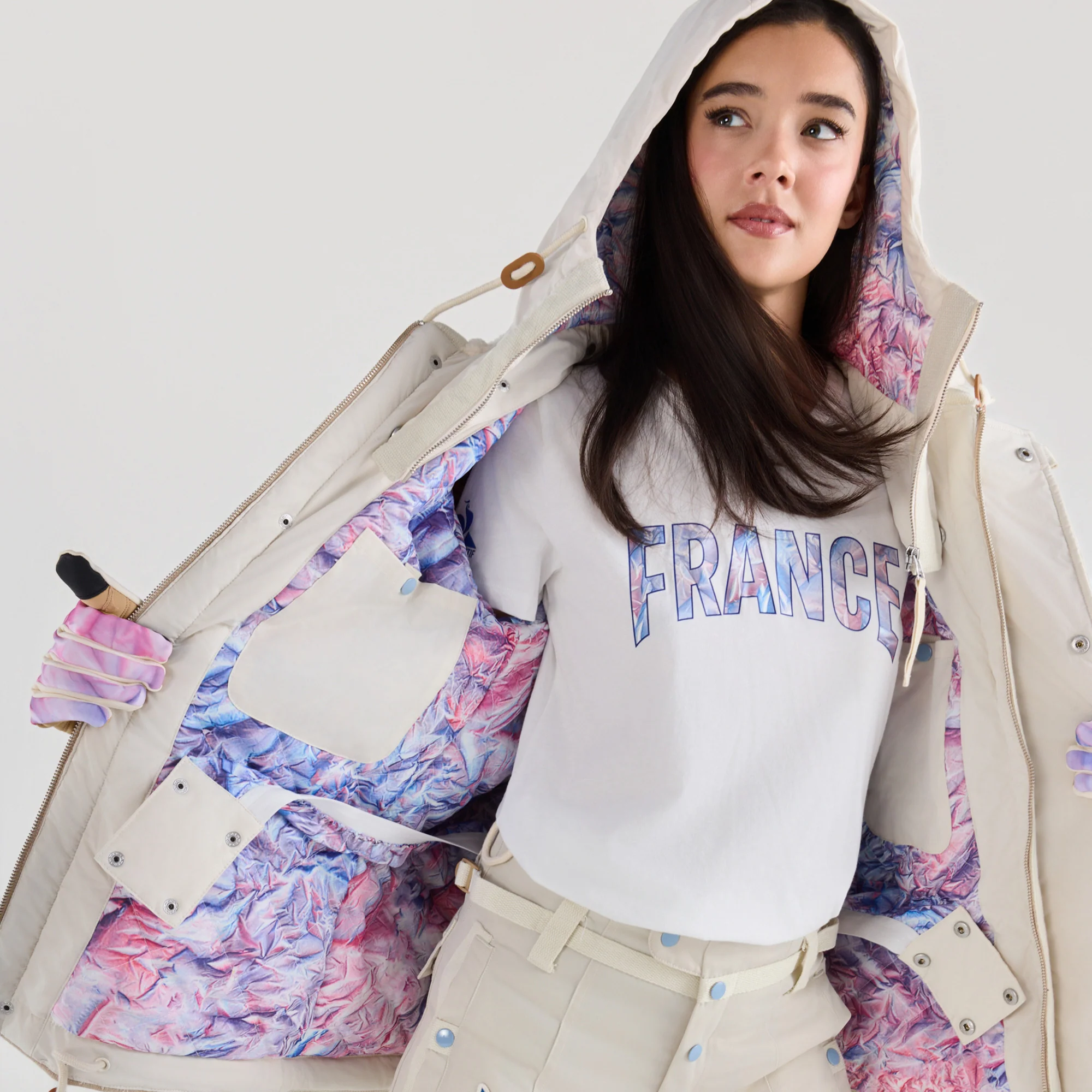 French Olympic TeamUnisex Podium coat with removable hood                MEN'S SIZE GUIDE