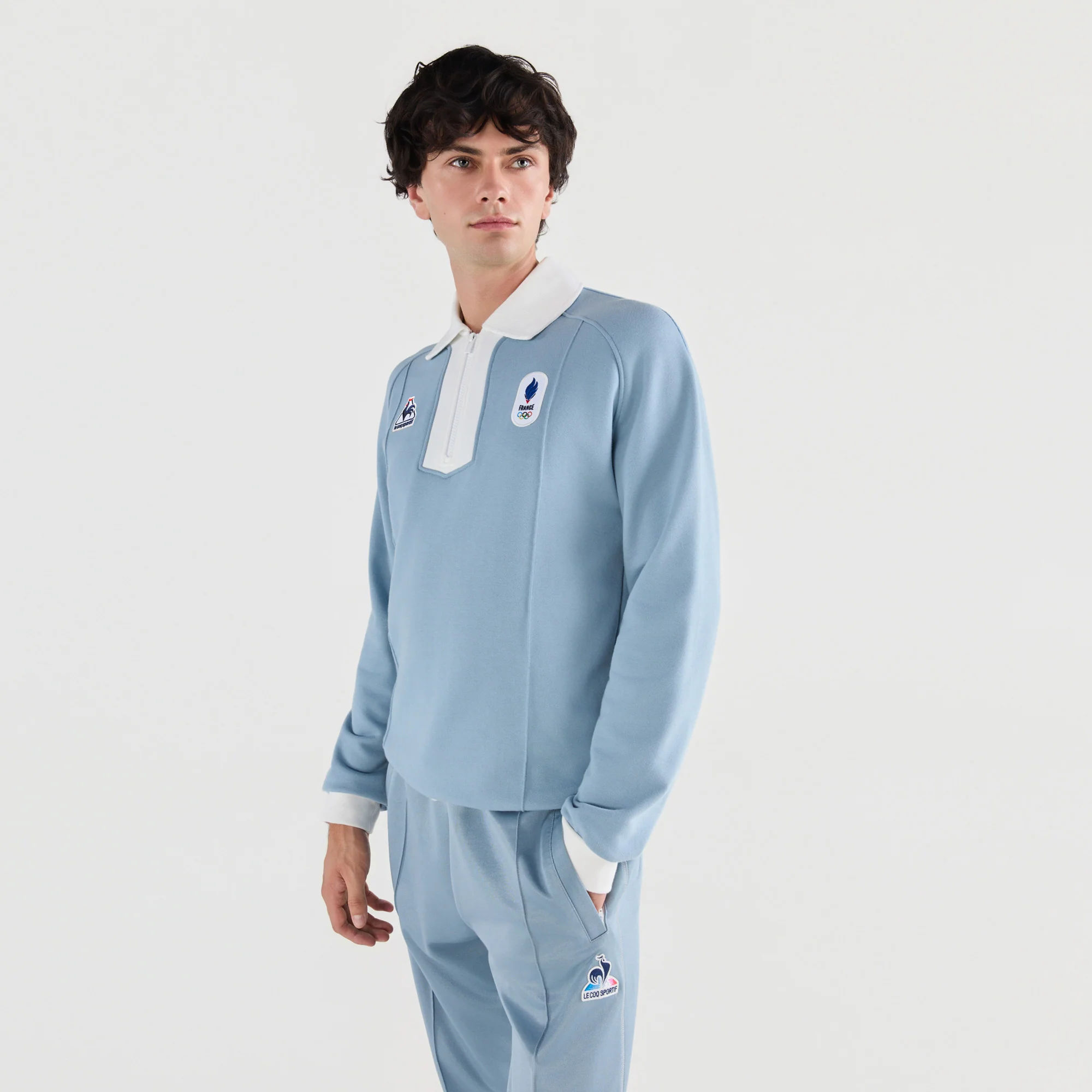 French Olympic TeamMen's Retro Zip-Up Sweatshirt                MEN'S SIZE GUIDE