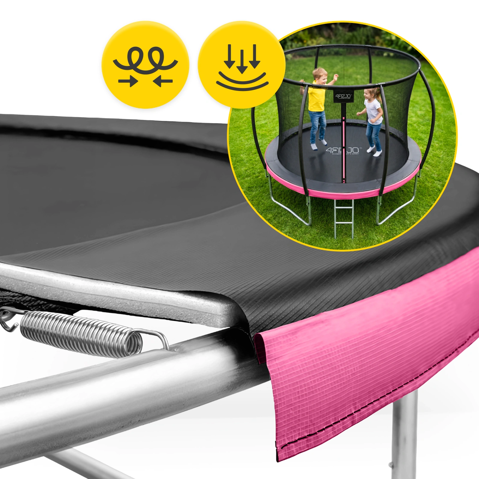 trampolina ogrodowa z siatka