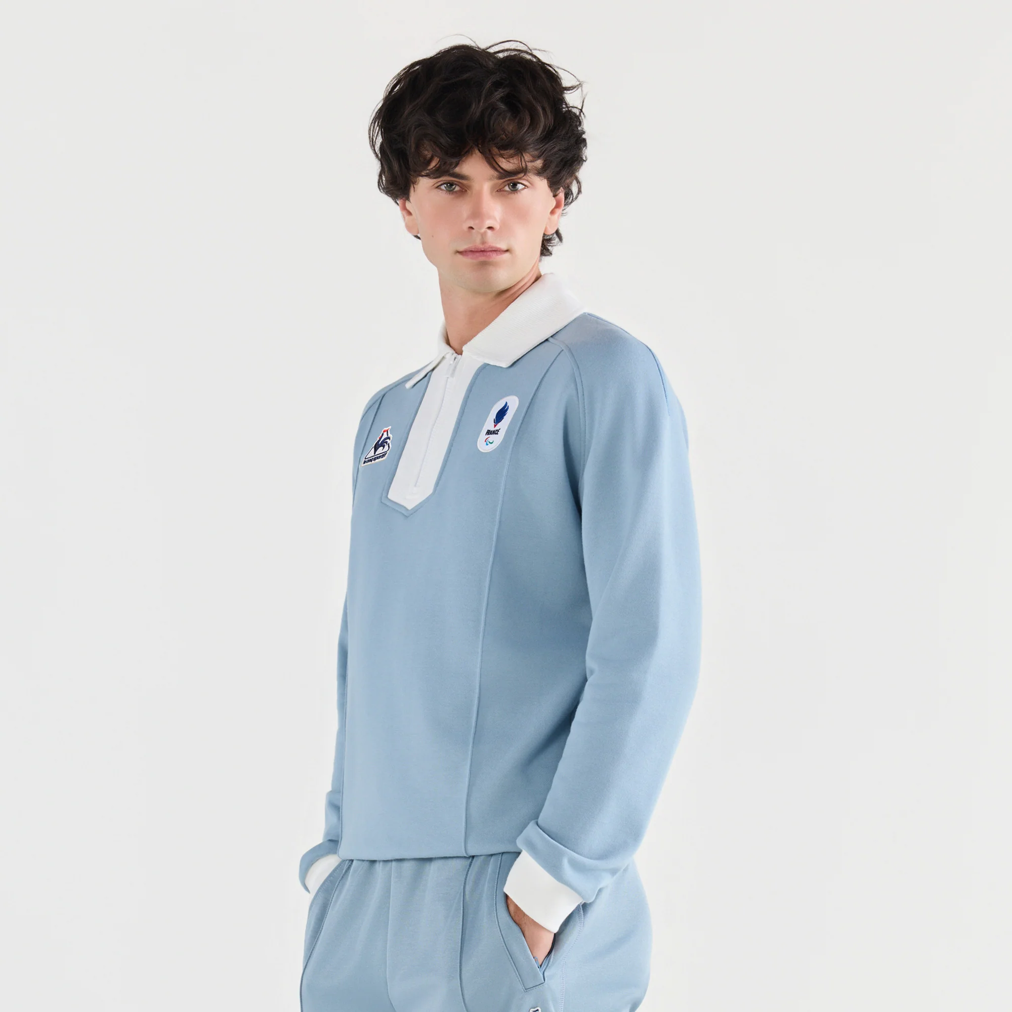 French Paralympic TeamMen's Retro Paralympic Zip-Up Sweatshirt                MEN'S SIZE GUIDE