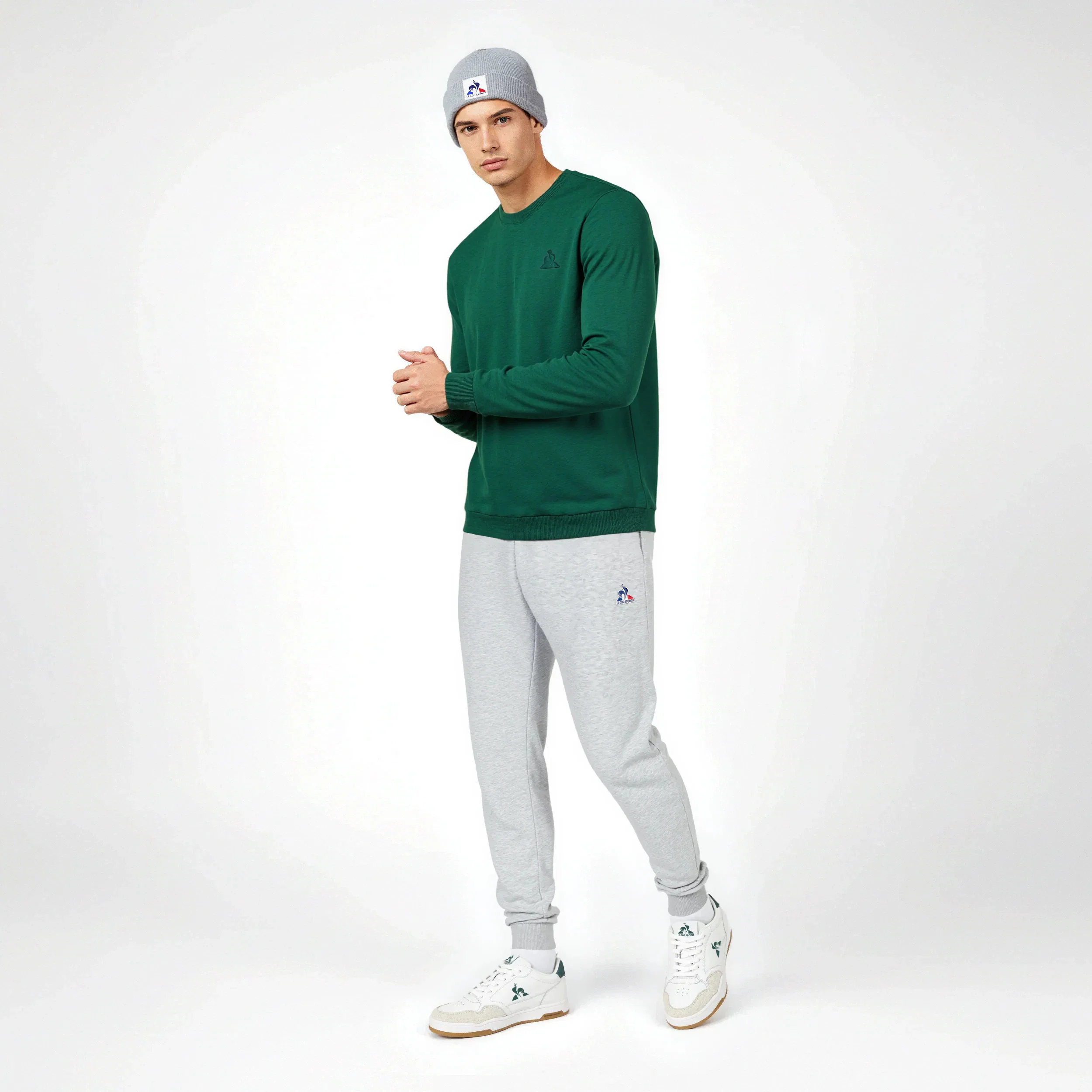 EssentielsMen's light heather gray regular-fit pants                MEN'S SIZE GUIDE