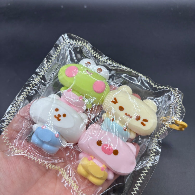 Pack of 4 adorable chubby animals ver.2 taba squishy