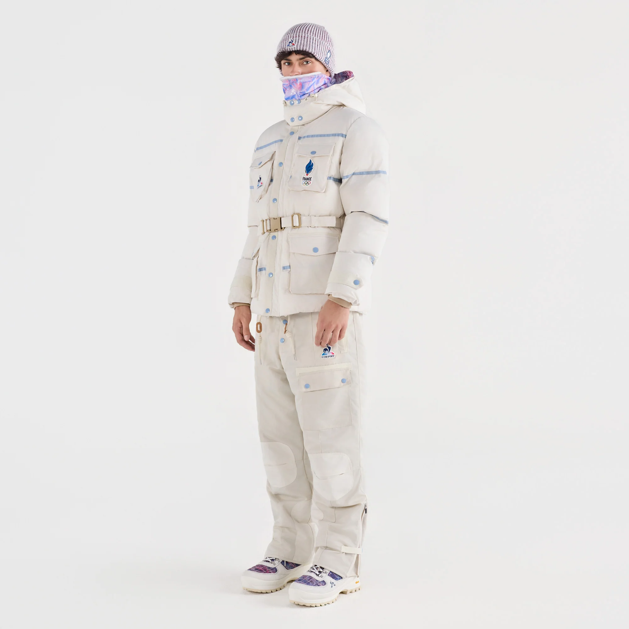 French Olympic TeamUnisex Water-Repellent Saharan Puffer Jacket with Hood                MEN'S SIZE GUIDE