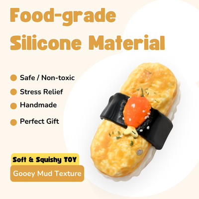 Fried Chicken Drumstick Finger Bun Gooey Mud Texture Taba Squishy Toy