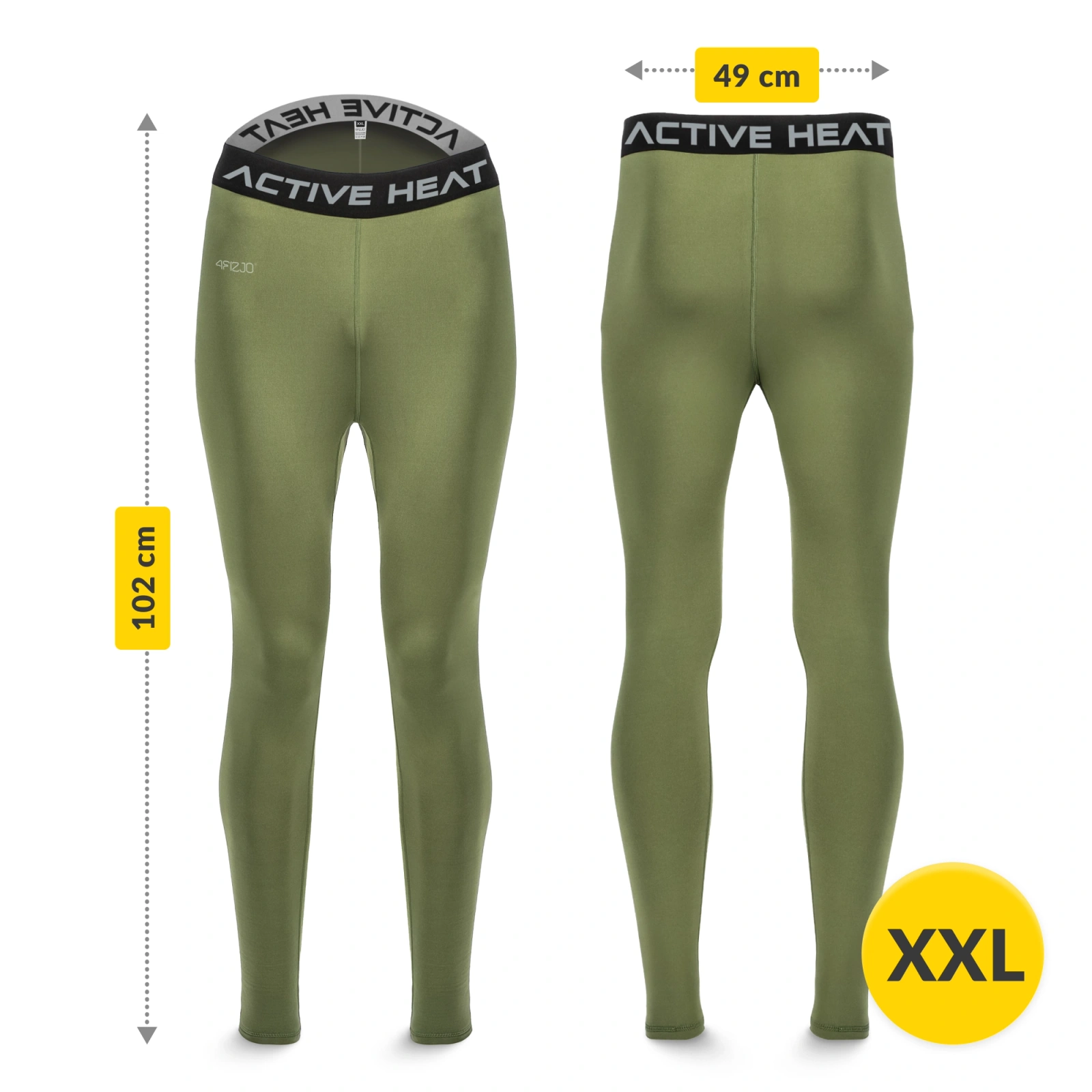 Zestaw termiczny unisex spodnie i koszulka zielony