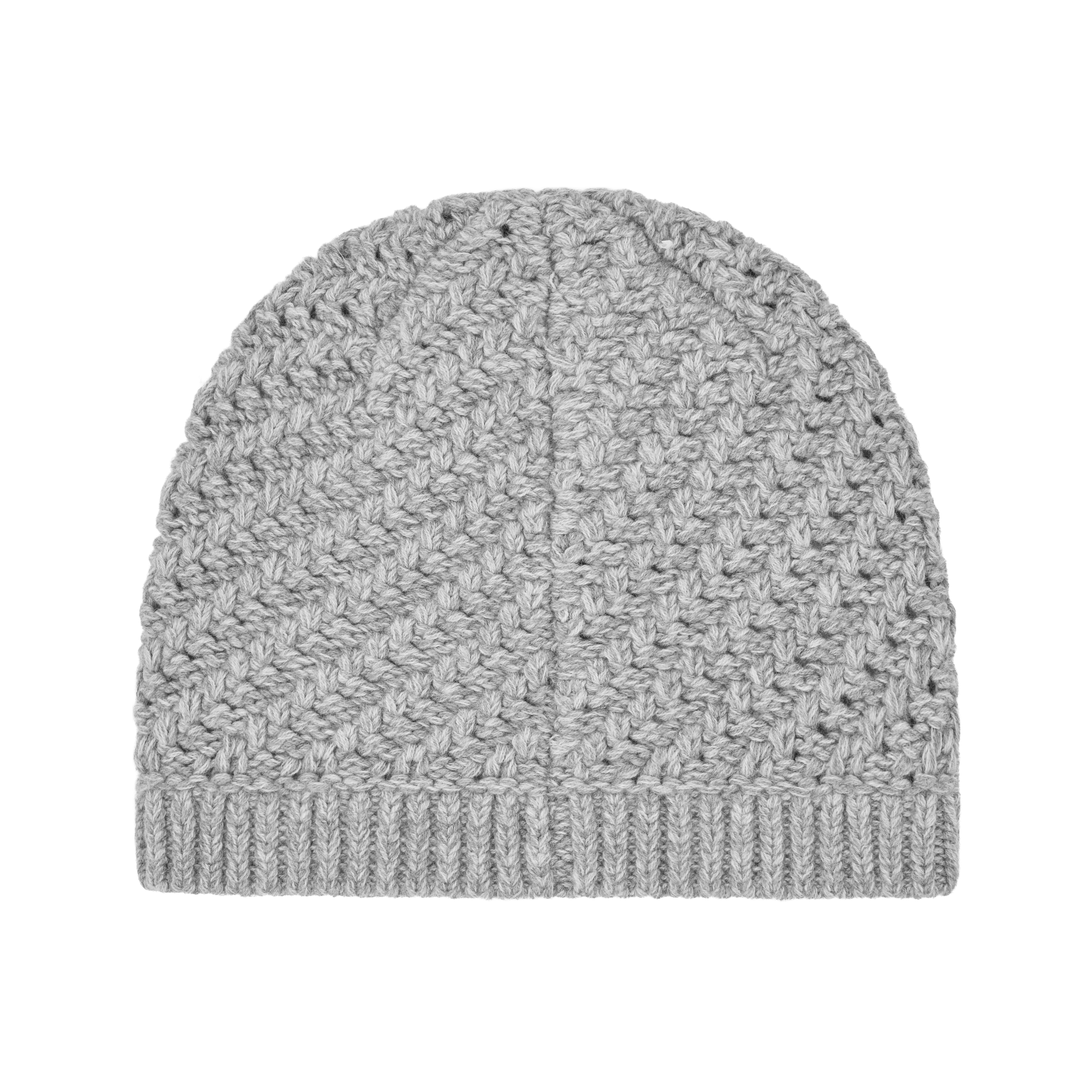 HAND EMBROIDERED KNIT BEANIE [GREY]