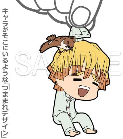 Demon Slayer: Kimetsu no Yaiba Zenitsu Agatsuma Tsumamare Smartphone Strap and Keychain