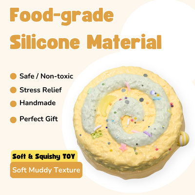 Bread Roll Soft Muddy Texture Taba Squishy Toy