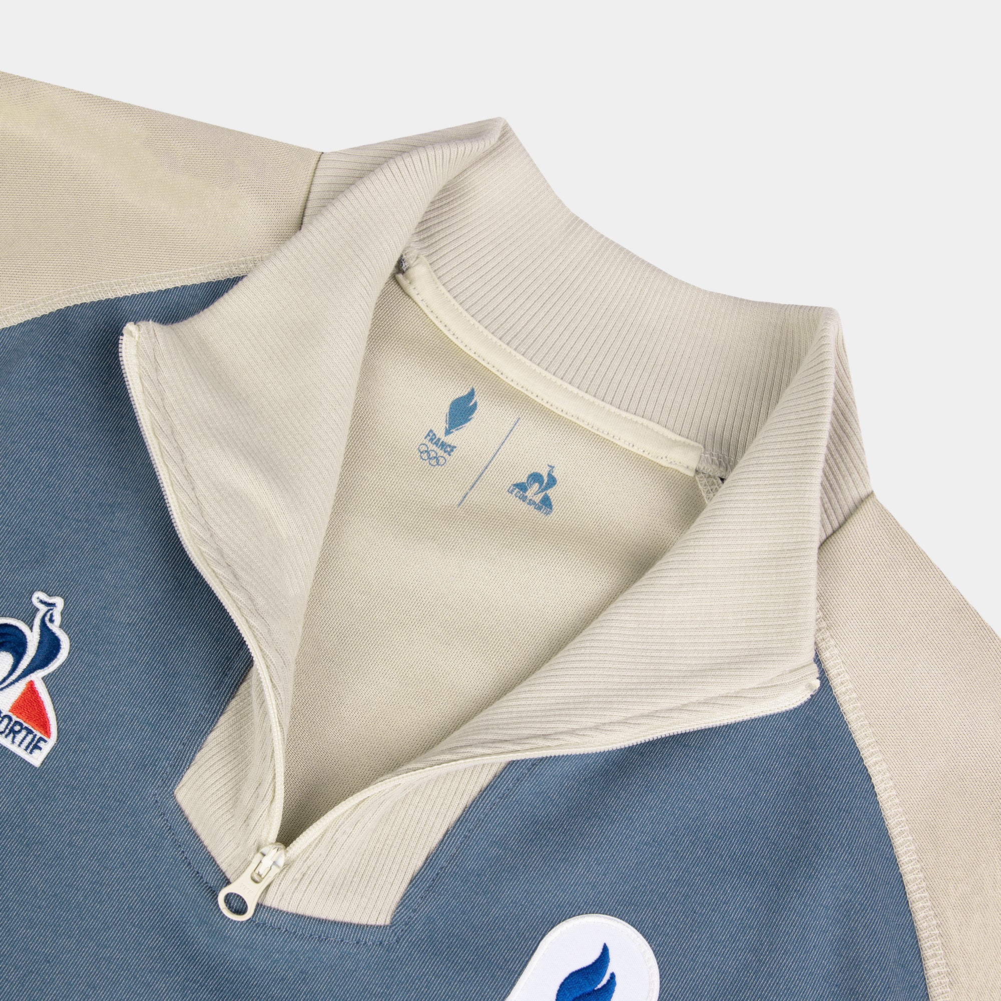 French Olympic TeamMen's Long-Sleeve Zip-Collar Polo Shirt                MEN'S SIZE GUIDE