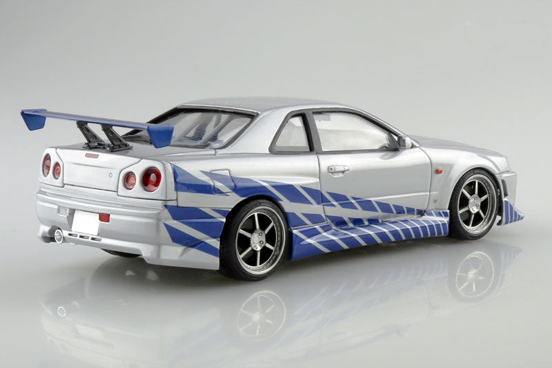 Movie Mecha No.WS-02 1/24 The Fast and The Furious R34 Skyline GT-R Plastic Model