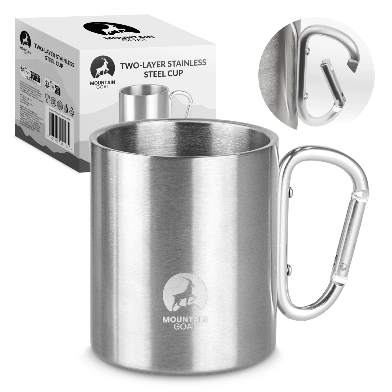 kubek turystyczny stalowy, kubek turystyczny 350 ml, kubek z karabińczykiem, kubek , stalowy kubek na kawę, kubek outdoorowy, kubek ze stali nierdzewnej 304, kubek stal nierdzewna 304, lekki kubek turystyczny, kubek jednościenny, kubek z metalową rączką