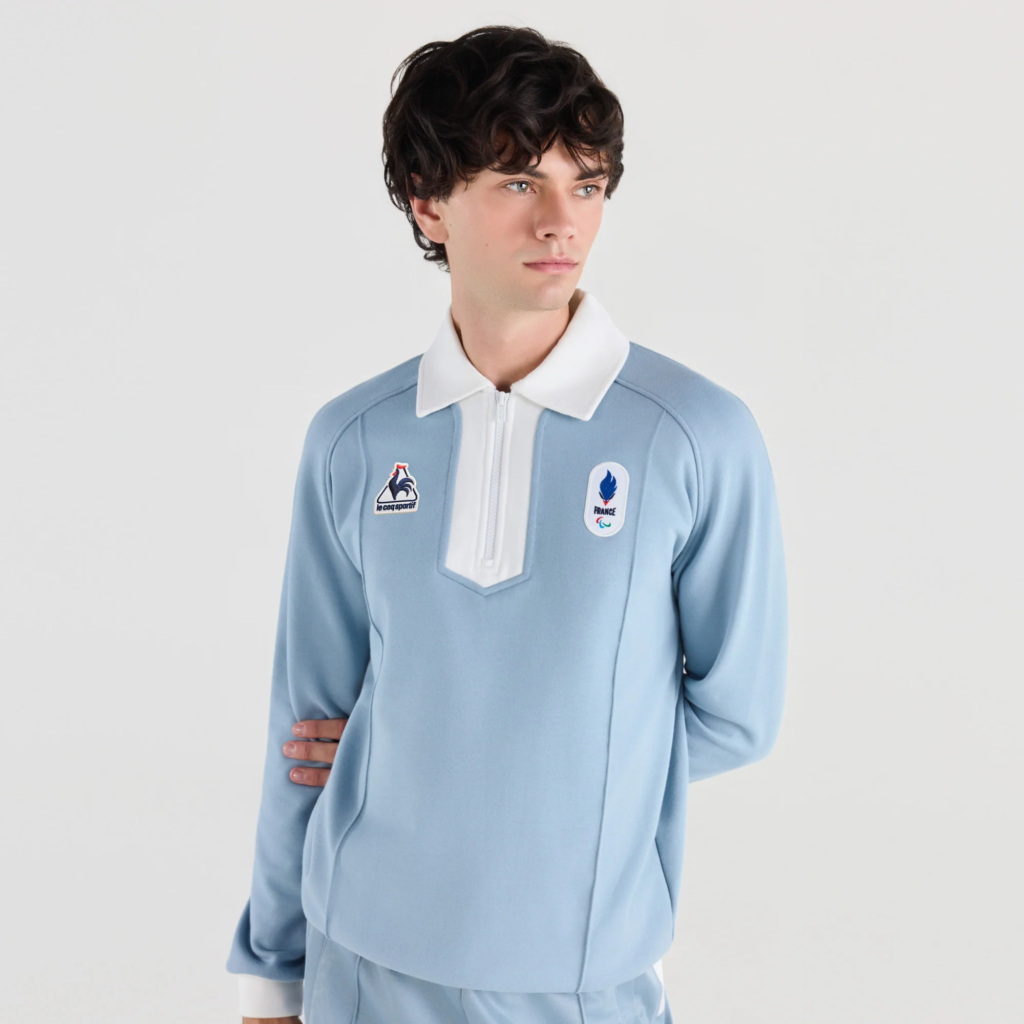 French Paralympic TeamMen's Retro Paralympic Zip-Up Sweatshirt                MEN'S SIZE GUIDE