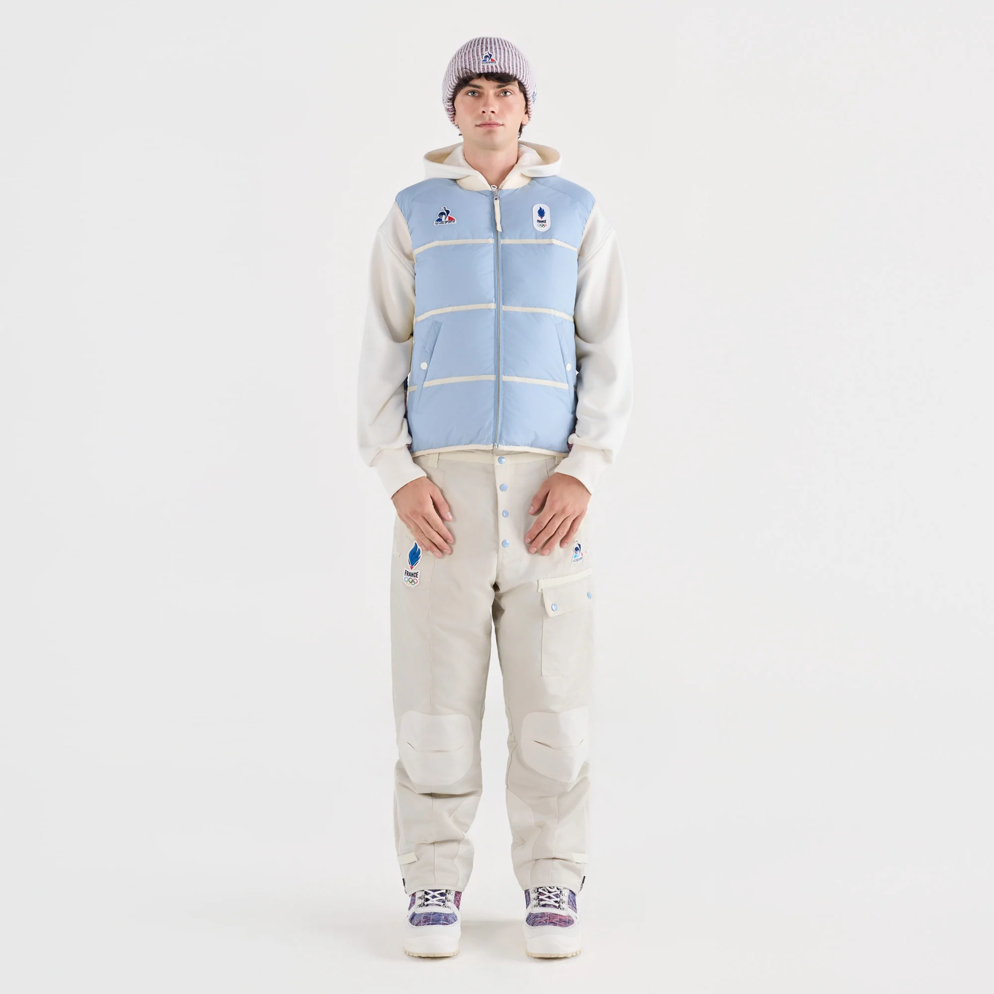 French Olympic TeamUnisex Water-Repellent Sleeveless Puffer Jacket                MEN'S SIZE GUIDE