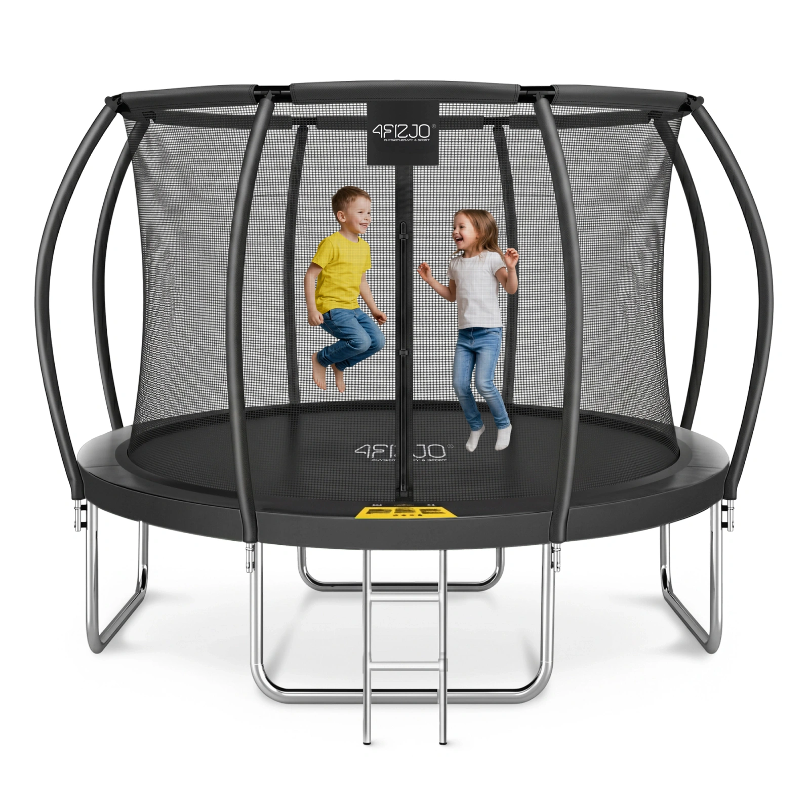 trampolina ogrodowa, trampolina dla dzieci, trampolina 4fizaro, trampolina 12 FT, trampolina 366 cm, duża trampolina do ogrodu, bezpieczna trampolina z siatką, batut ogrodowy, trampolina z drabinką, aktywność na świeżym powietrzu, stabilna trampolina 150 kg, sprzęt sportowy dla dzieci, zabawki ogrodowe, fitness w ogrodzie