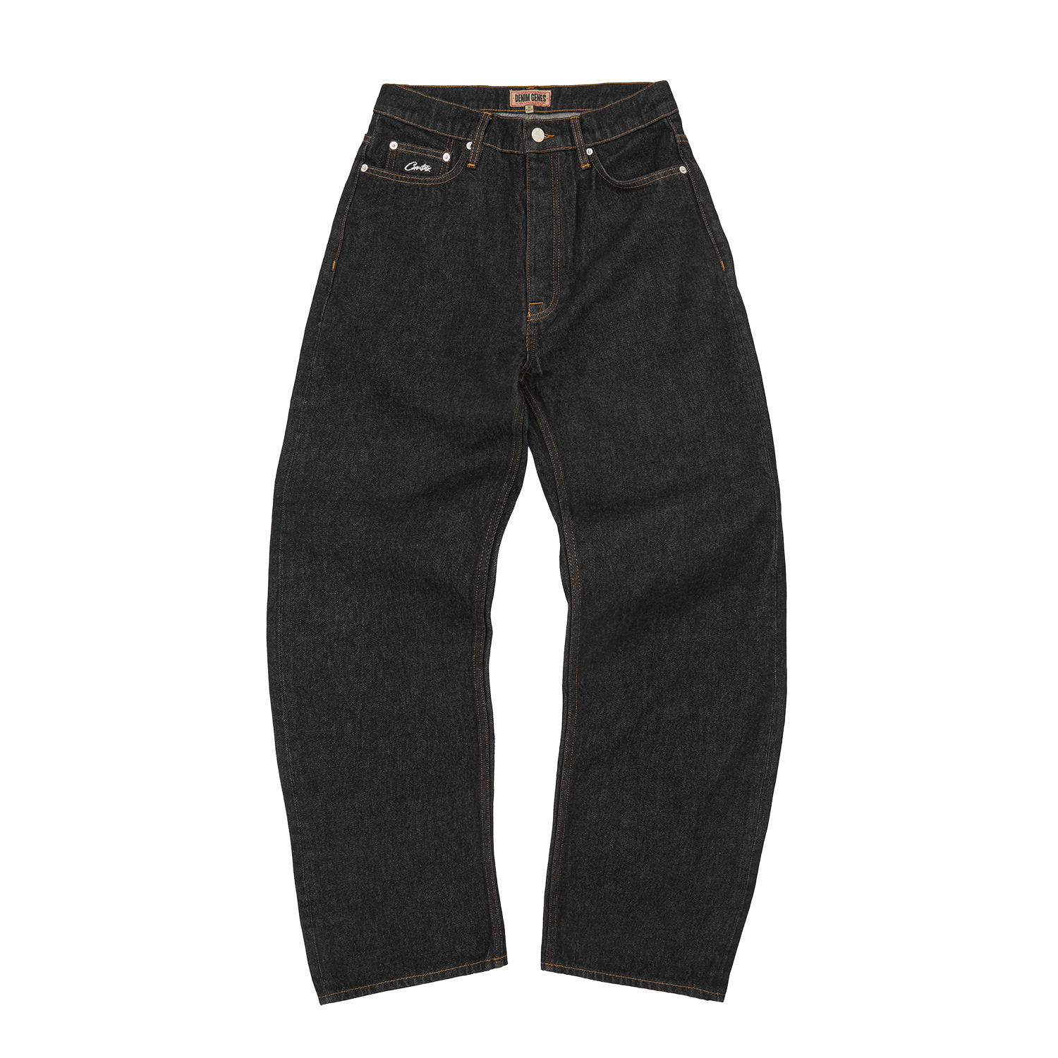 DUAL STRIPE BAGGY JEANS [MIDWASH]