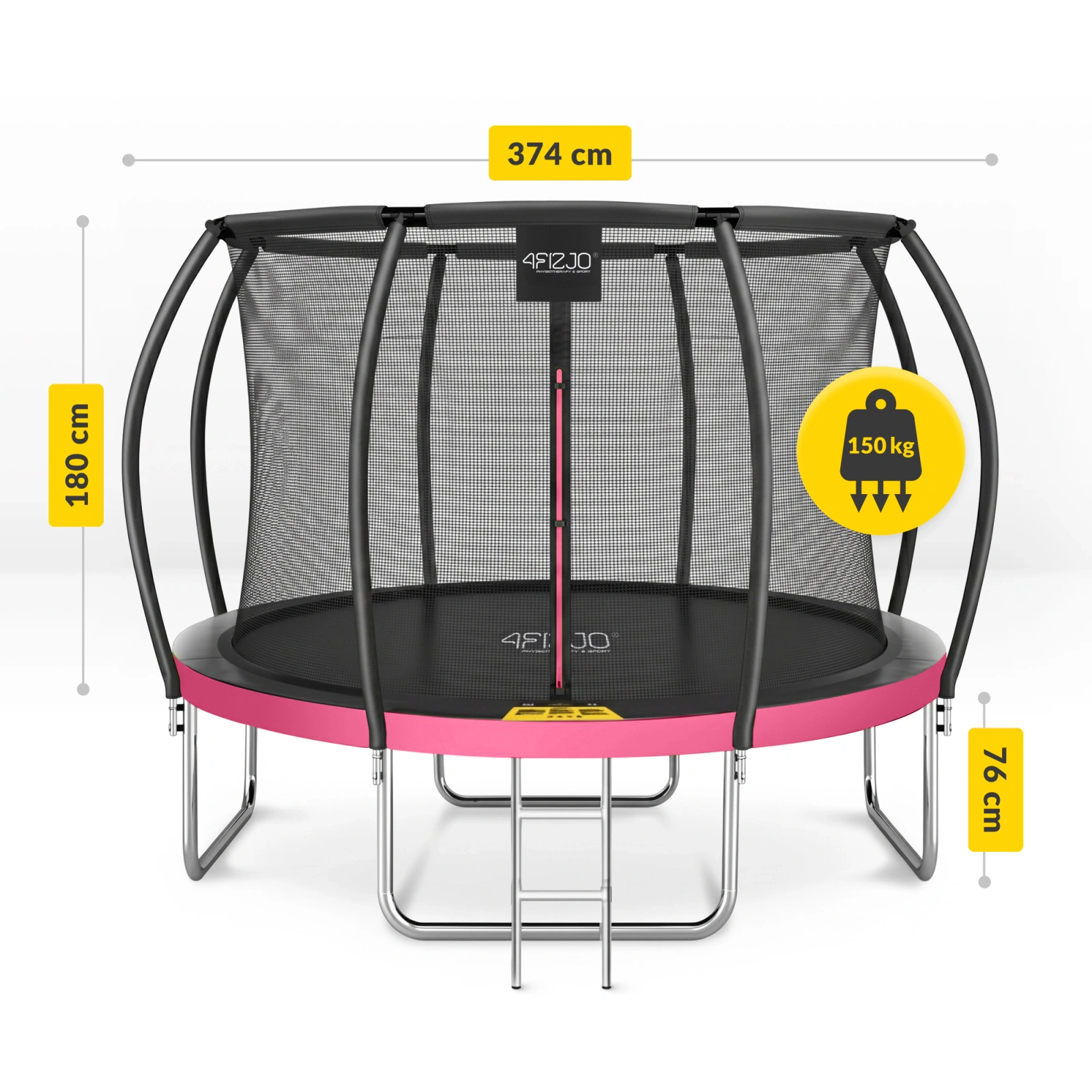 trampolina dziecieca ogrodowa pro rozowa