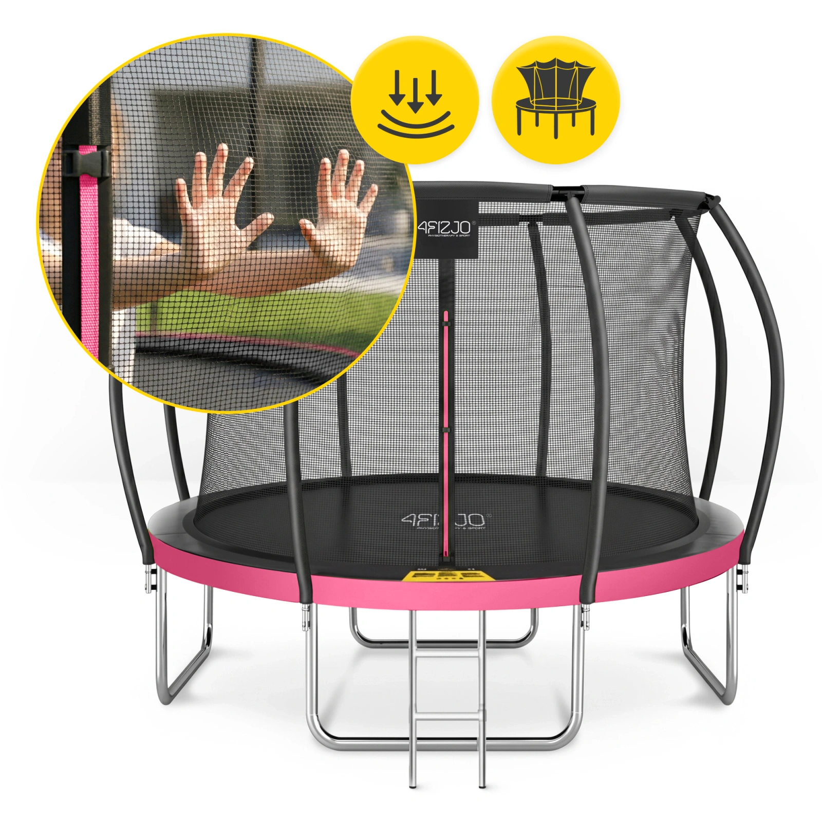 trampolina dziecieca ogrodowa pro rozowa