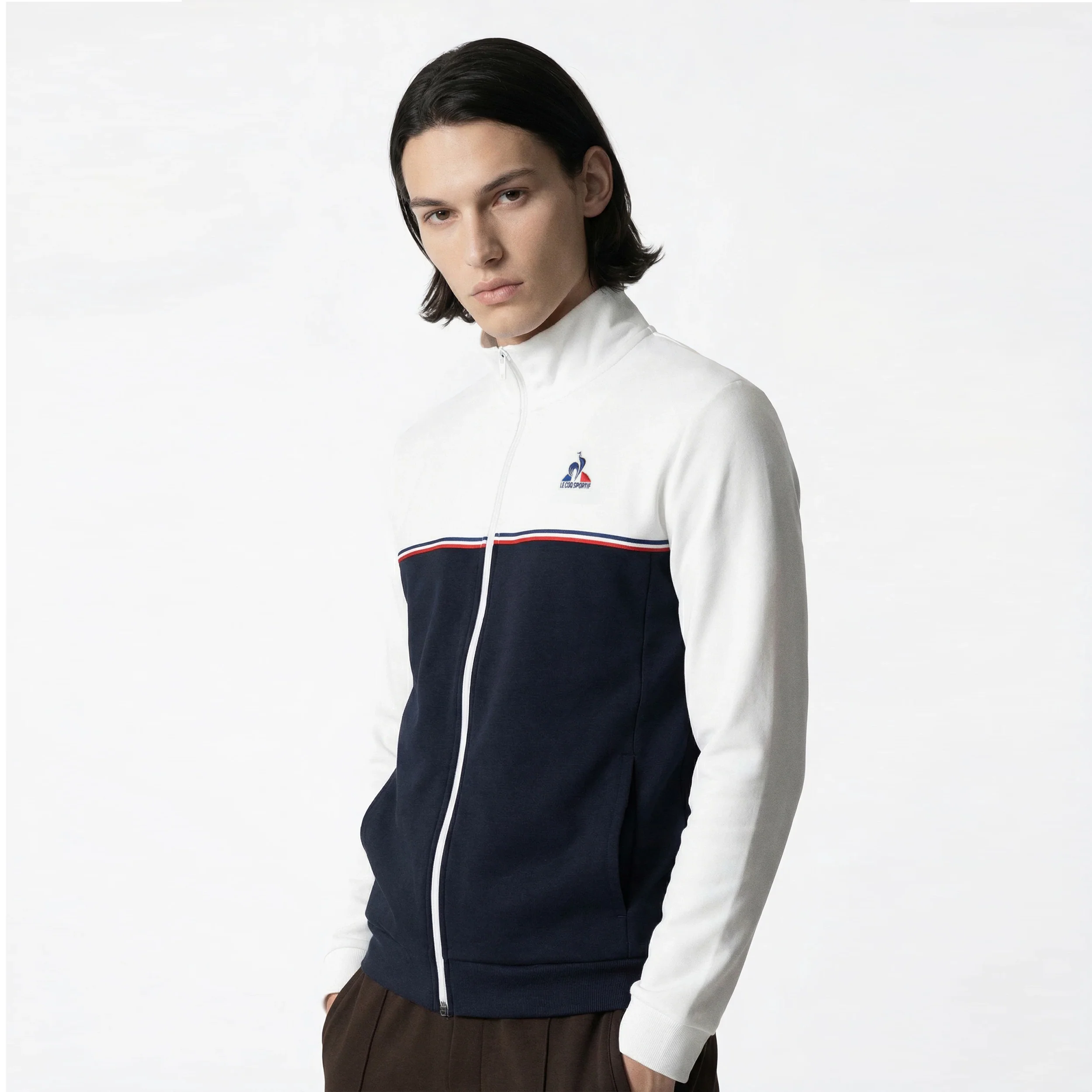 TricoloreMen's zipped sweatshirt                MEN'S SIZE GUIDE