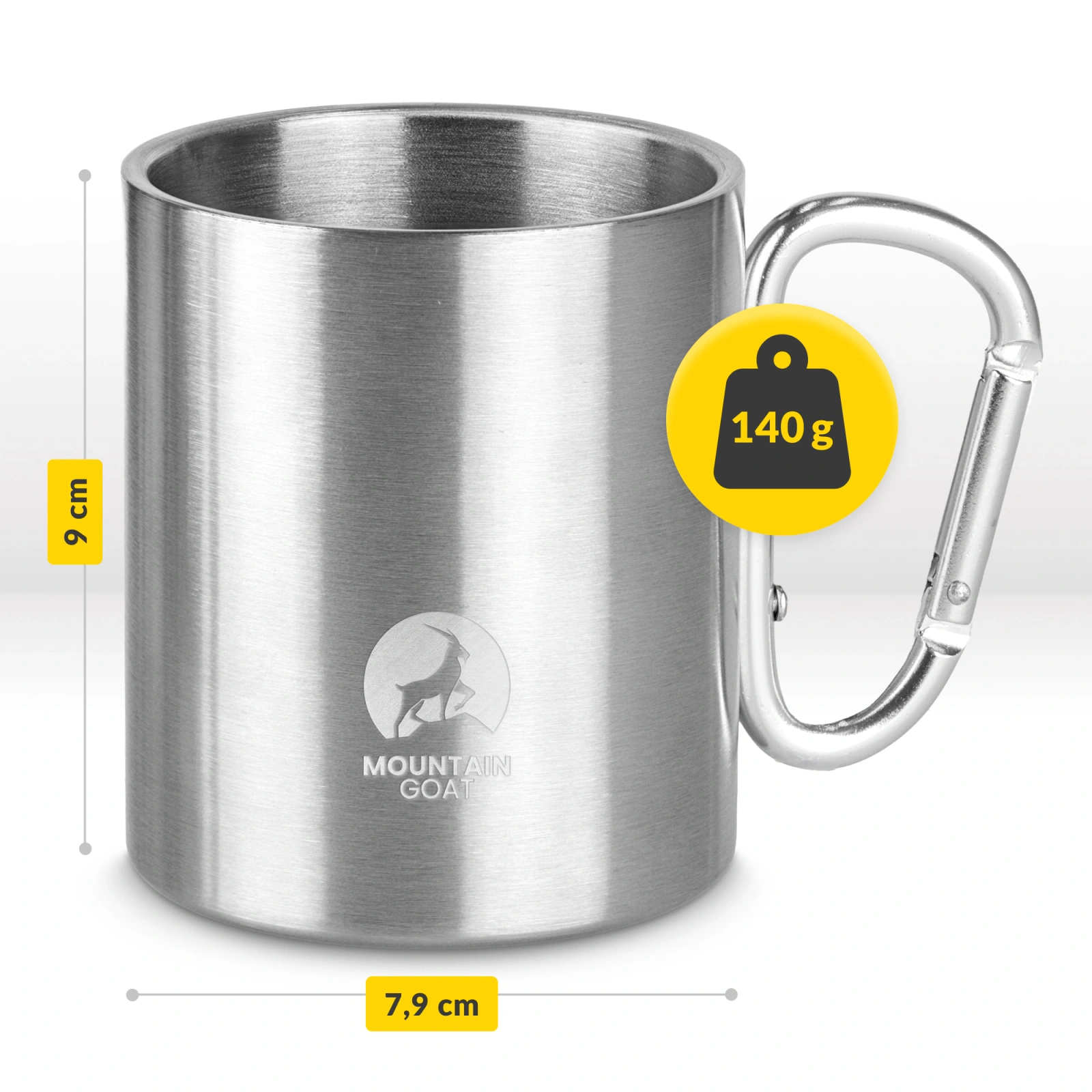 kubek turystyczny stalowy, kubek turystyczny 350 ml, kubek z karabińczykiem, kubek , stalowy kubek na kawę, kubek outdoorowy, kubek ze stali nierdzewnej 304, kubek stal nierdzewna 304, lekki kubek turystyczny, kubek jednościenny, kubek z metalową rączką