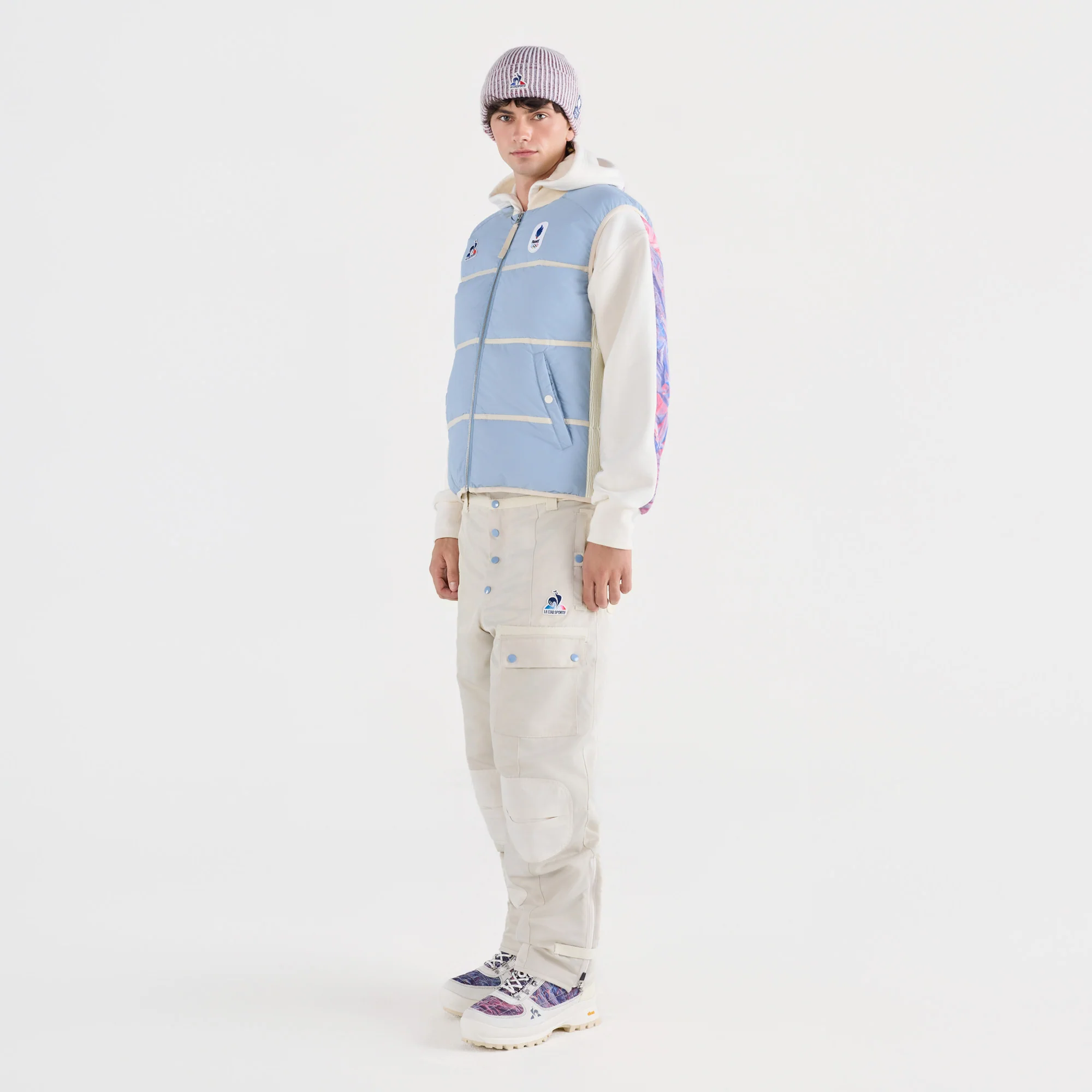 French Olympic TeamUnisex Water-Repellent Sleeveless Puffer Jacket                MEN'S SIZE GUIDE