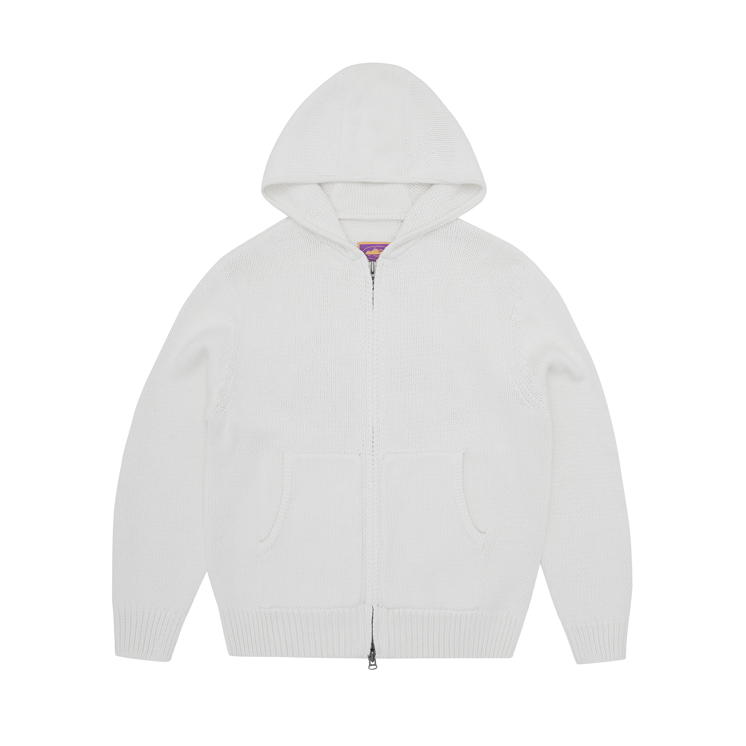 ALCATRAZ HEAVY KNIT ZIP HOODIE [BLACK]