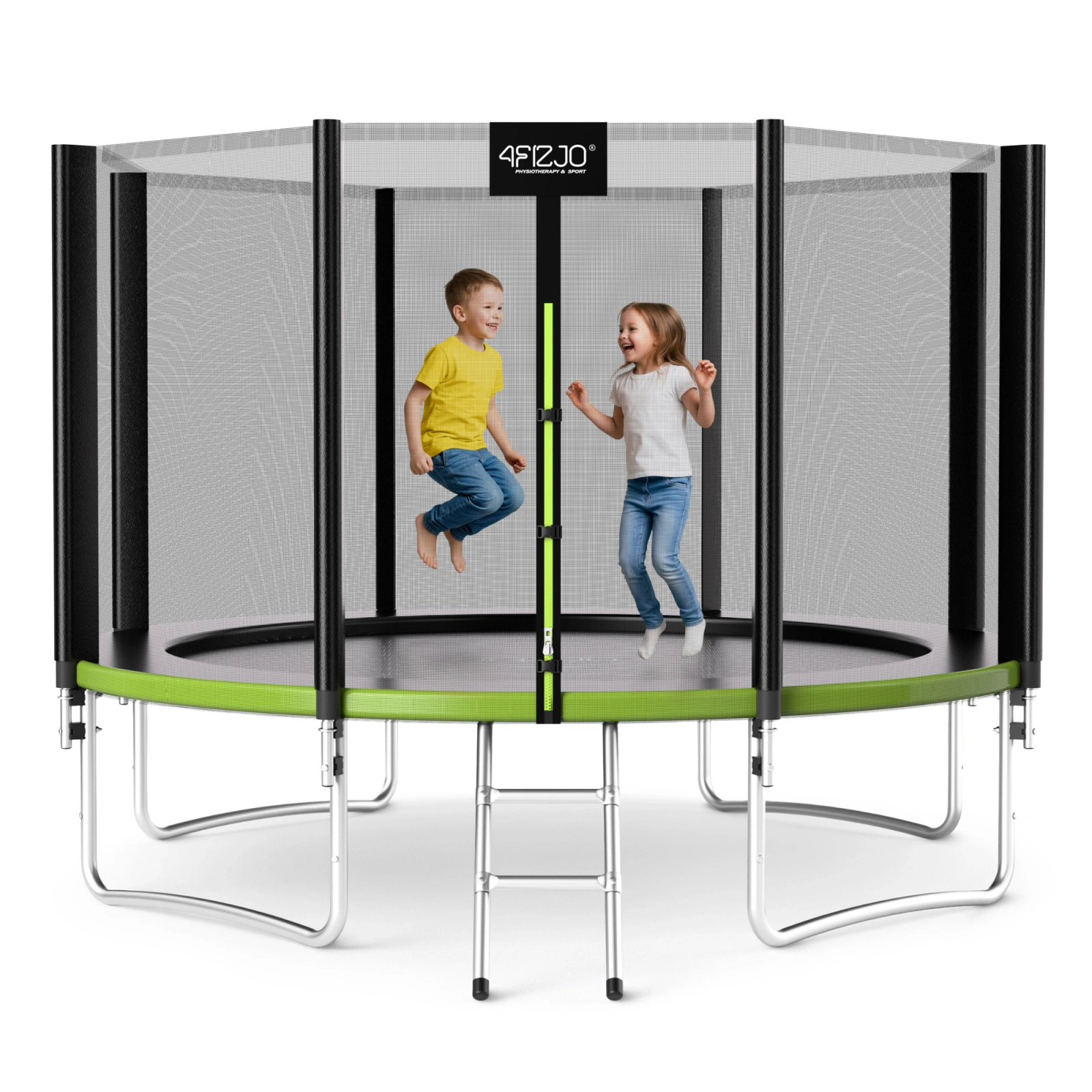 trampolina ogrodowa dla dzieci zielona