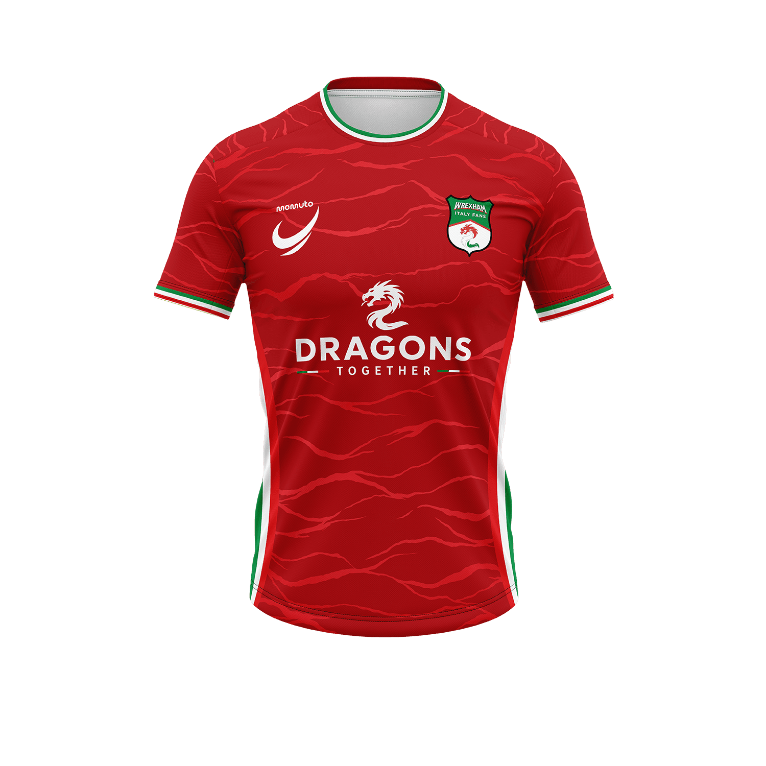 Wresham Italy Fans Custom Jersey — Red