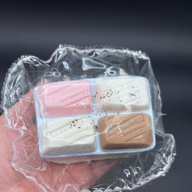 Cute neoplolitan chocolate icecream cup soft Taba squishy toy