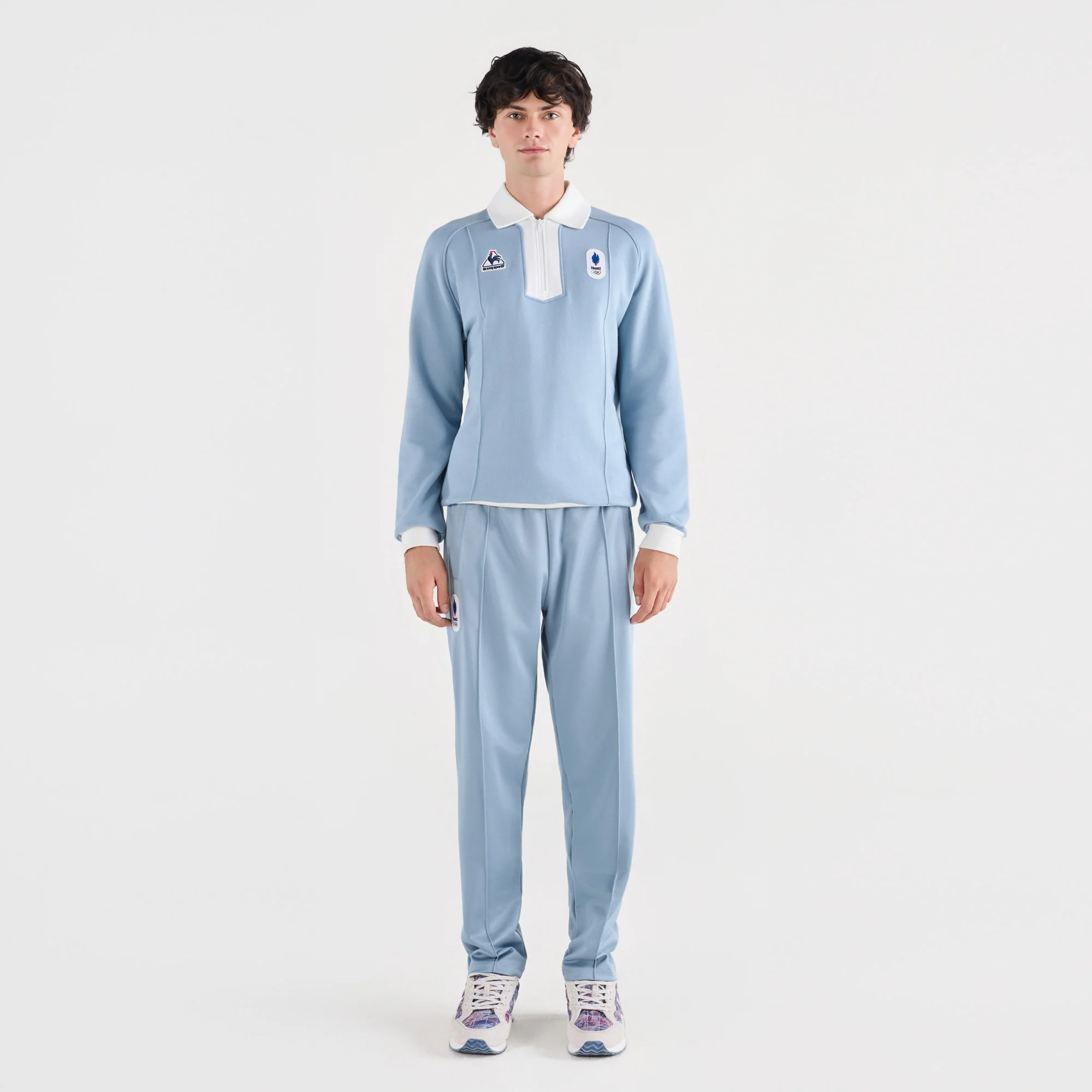 French Olympic TeamMen's Retro Zip-Up Sweatshirt                MEN'S SIZE GUIDE