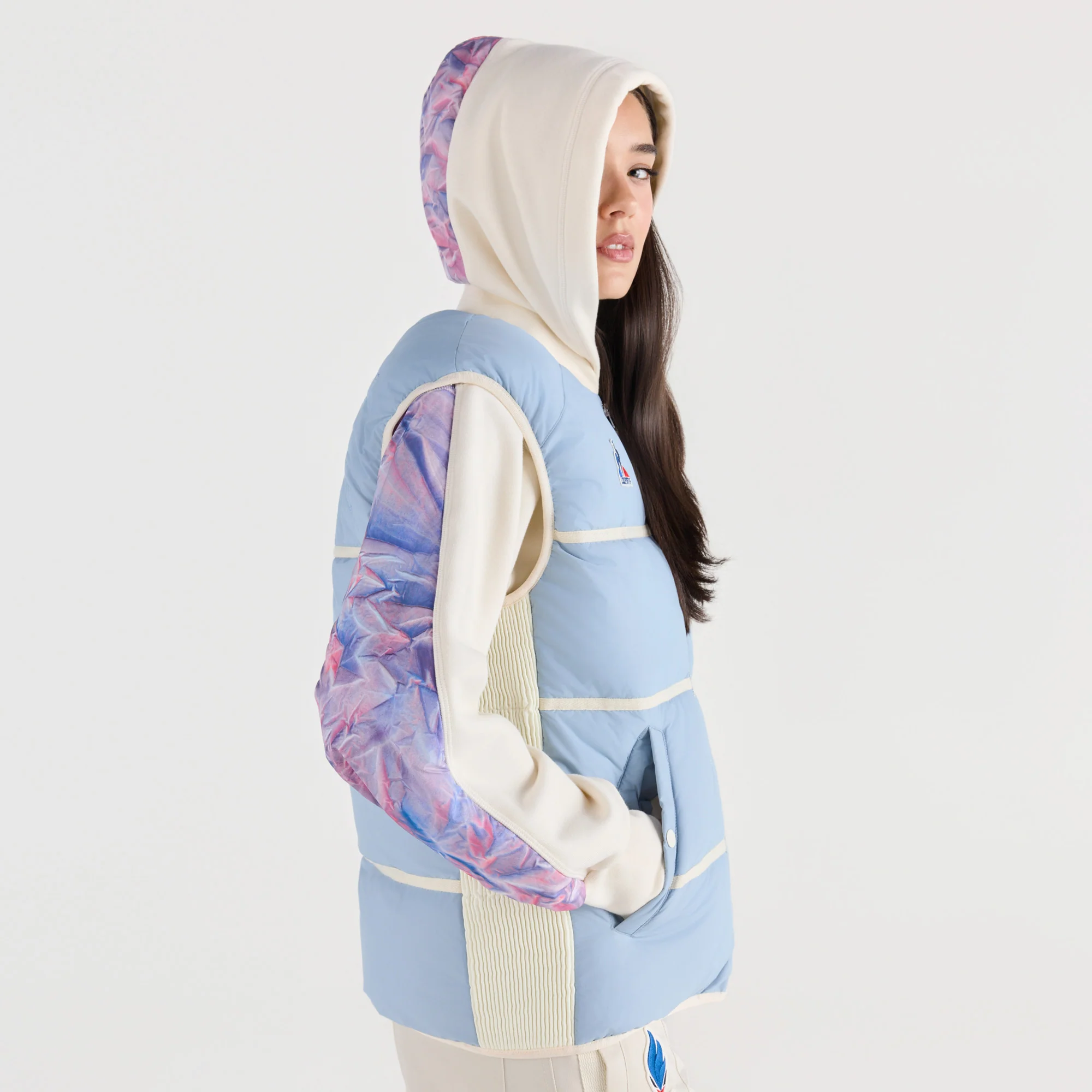 French Olympic TeamUnisex Water-Repellent Sleeveless Puffer Jacket                MEN'S SIZE GUIDE