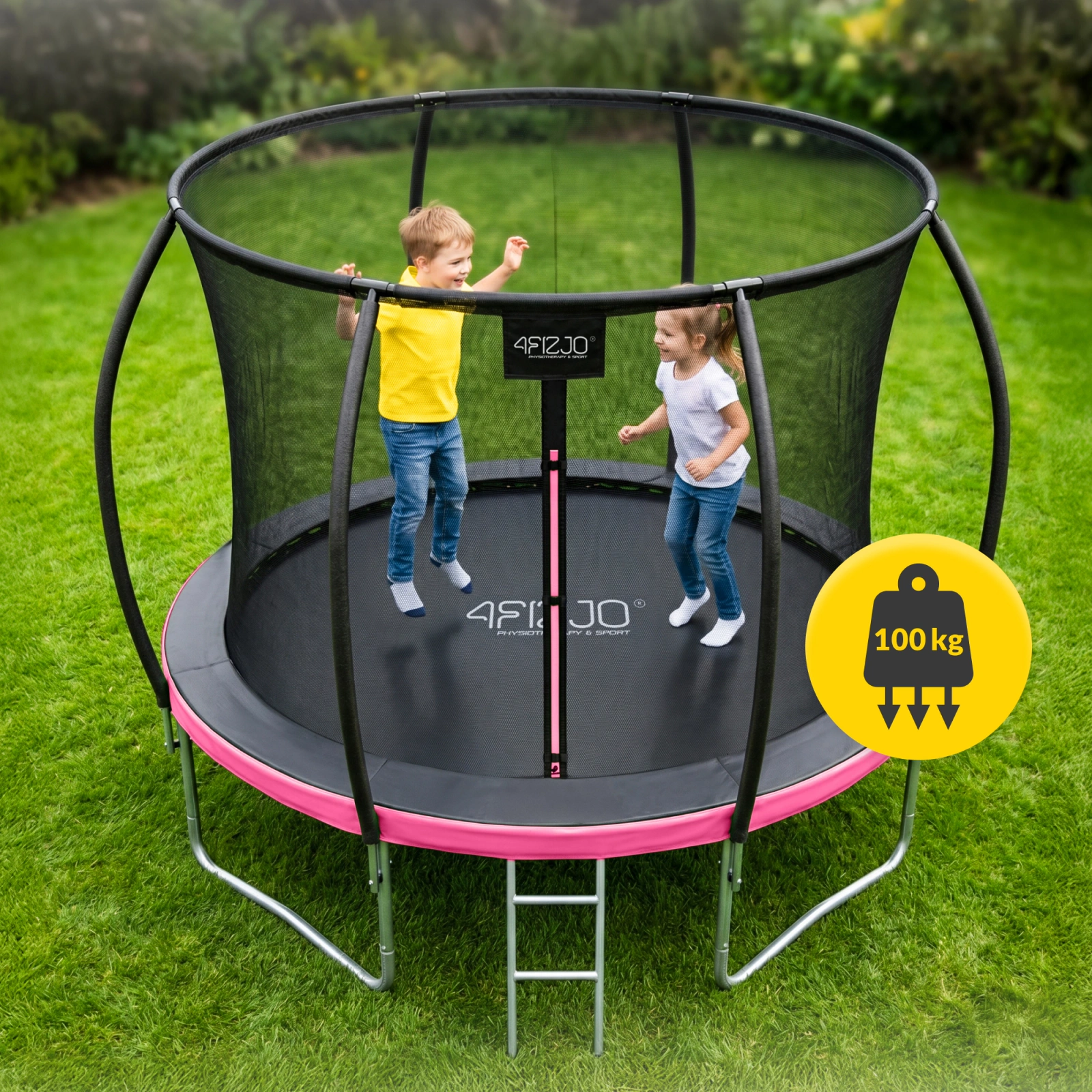 trampolina z siatka wewnetrzna