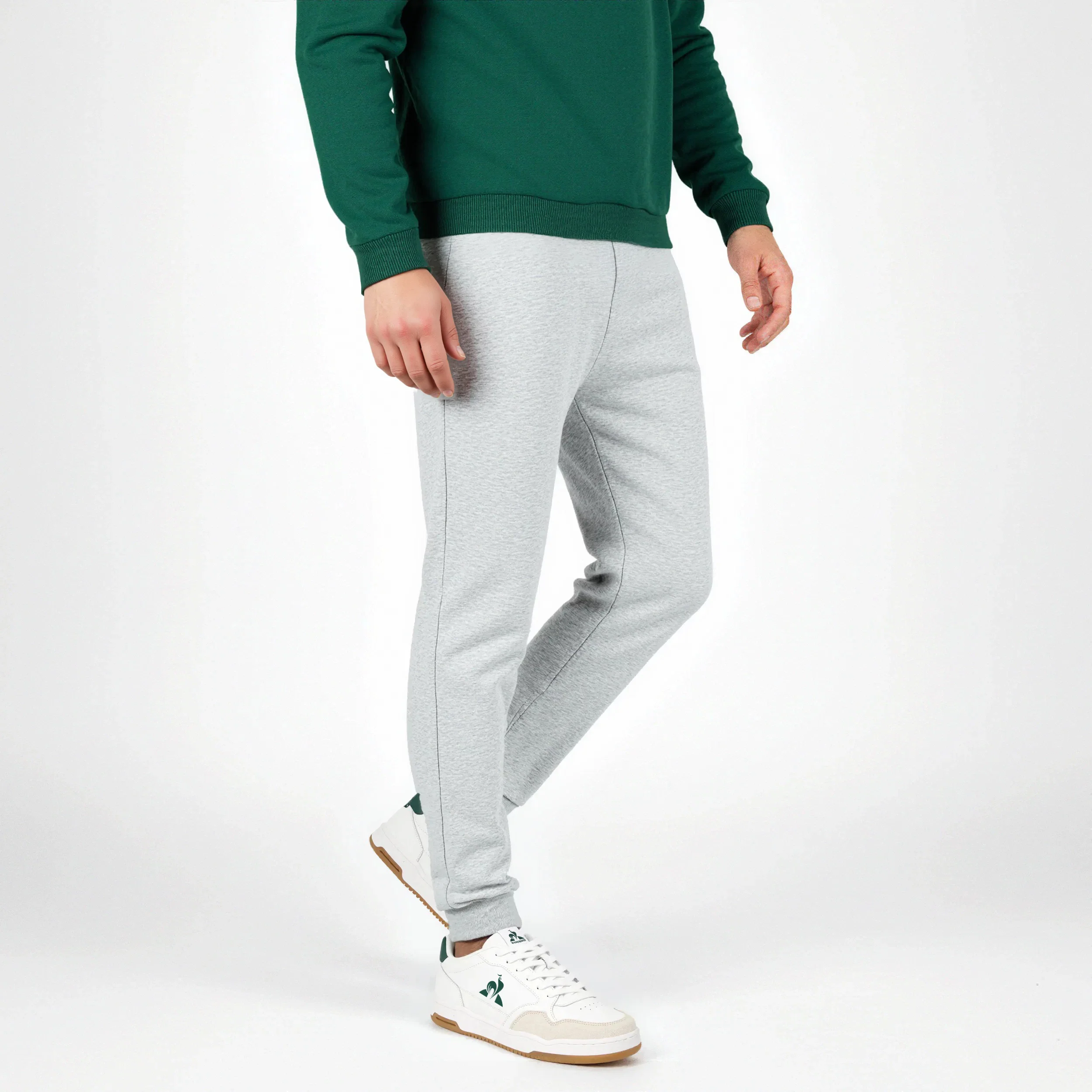 EssentielsMen's light heather gray regular-fit pants                MEN'S SIZE GUIDE