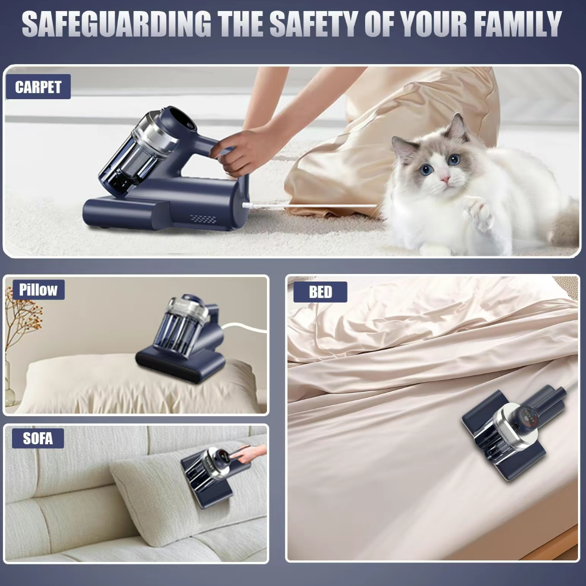 ￼ Teant Mattress Vacuum Cleaner for Dust Mites Removal