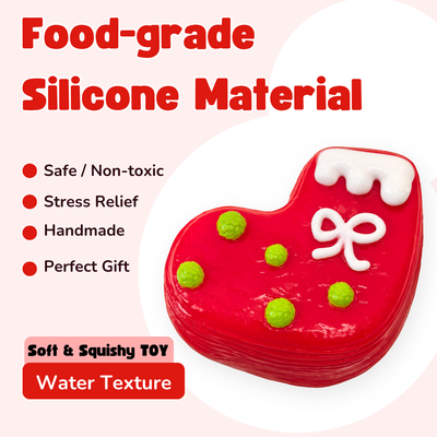 Christmas Red Socks Water Texture Taba Squishy Toy