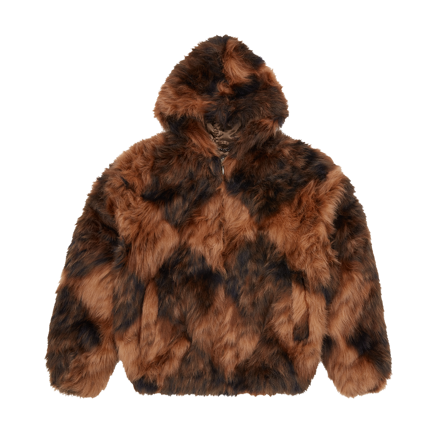 PELT HOODED FUR JACKET [FAWN]