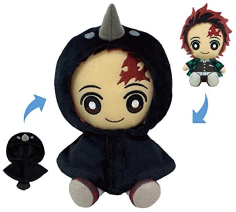 Chibi Plush UCHI-NOCO Set Demon Slayer: Kimetsu no Yaiba Tanjiro Kamado Kasugai Crow Ver.