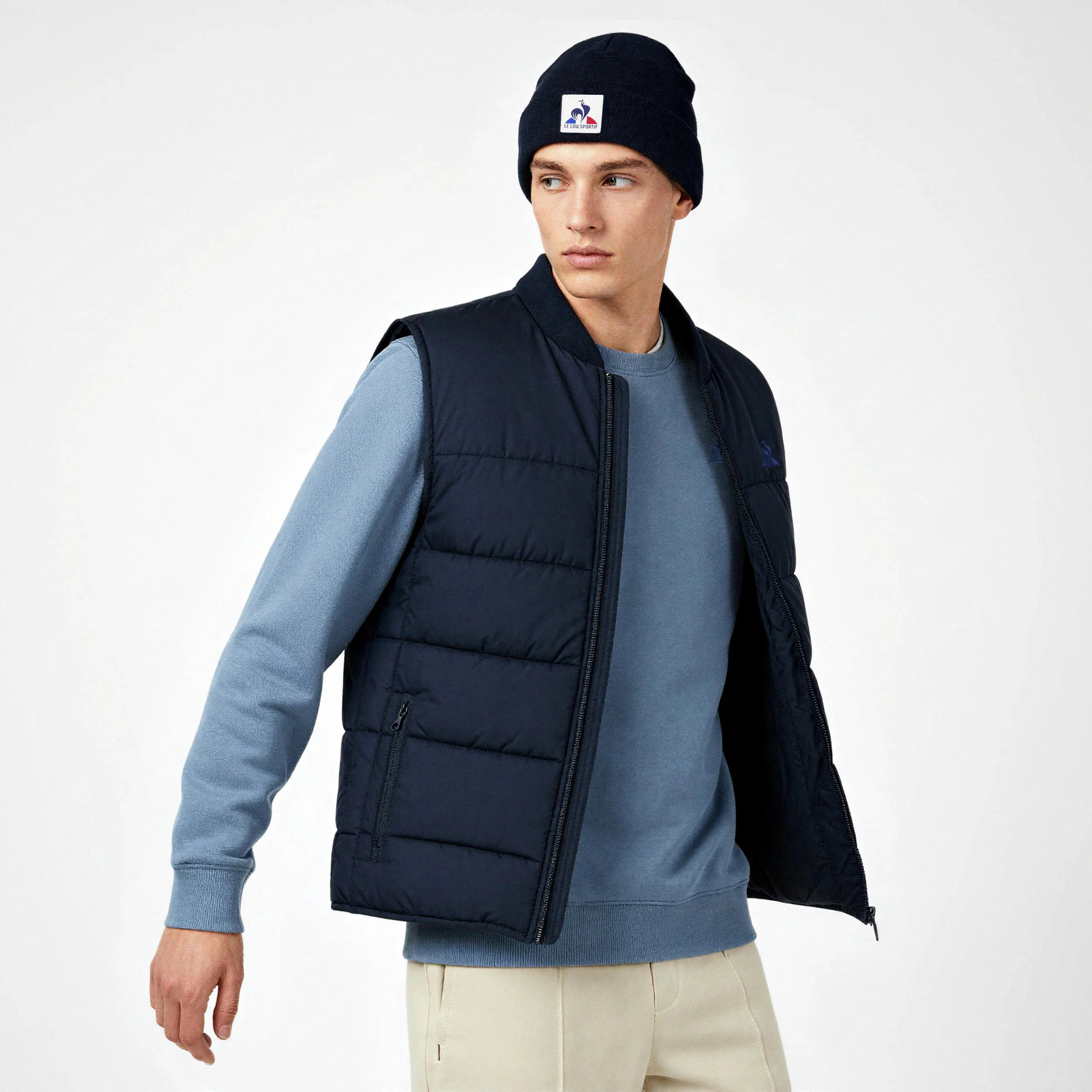 Ton sur tonMen's Sleeveless Down Jacket                MEN'S SIZE GUIDE