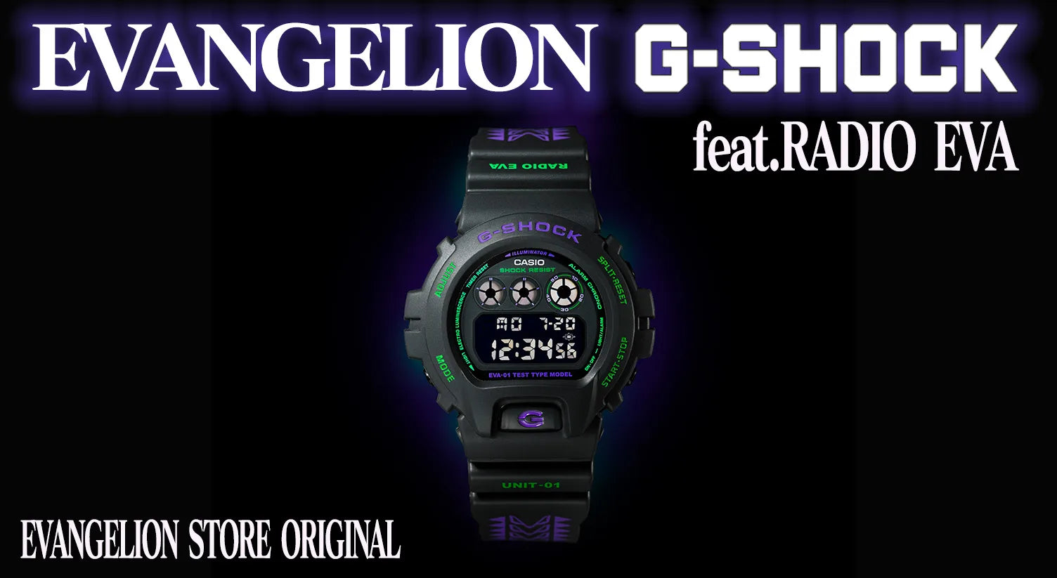 EVANGELION STORE Original Watch - G-SHOCK - DW-6900 feat.RADIO EVA