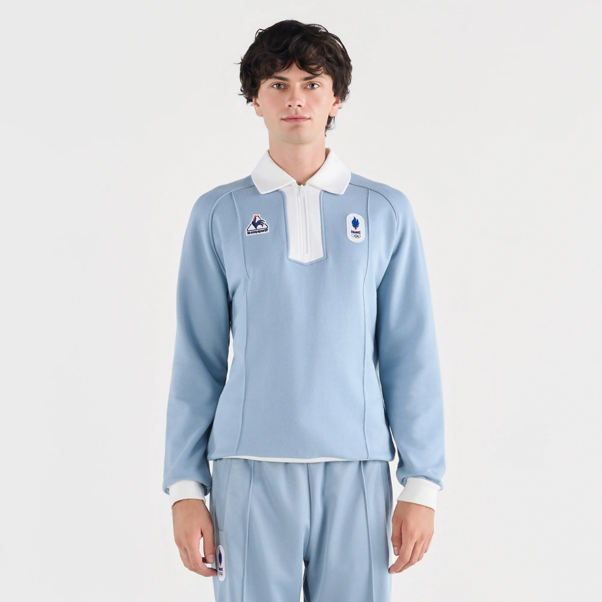 French Olympic TeamMen's Retro Zip-Up Sweatshirt                MEN'S SIZE GUIDE