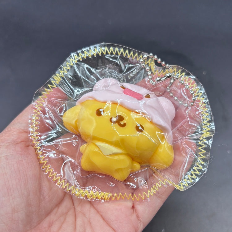 Mini keychain cute pudding dog soft taba squishy
