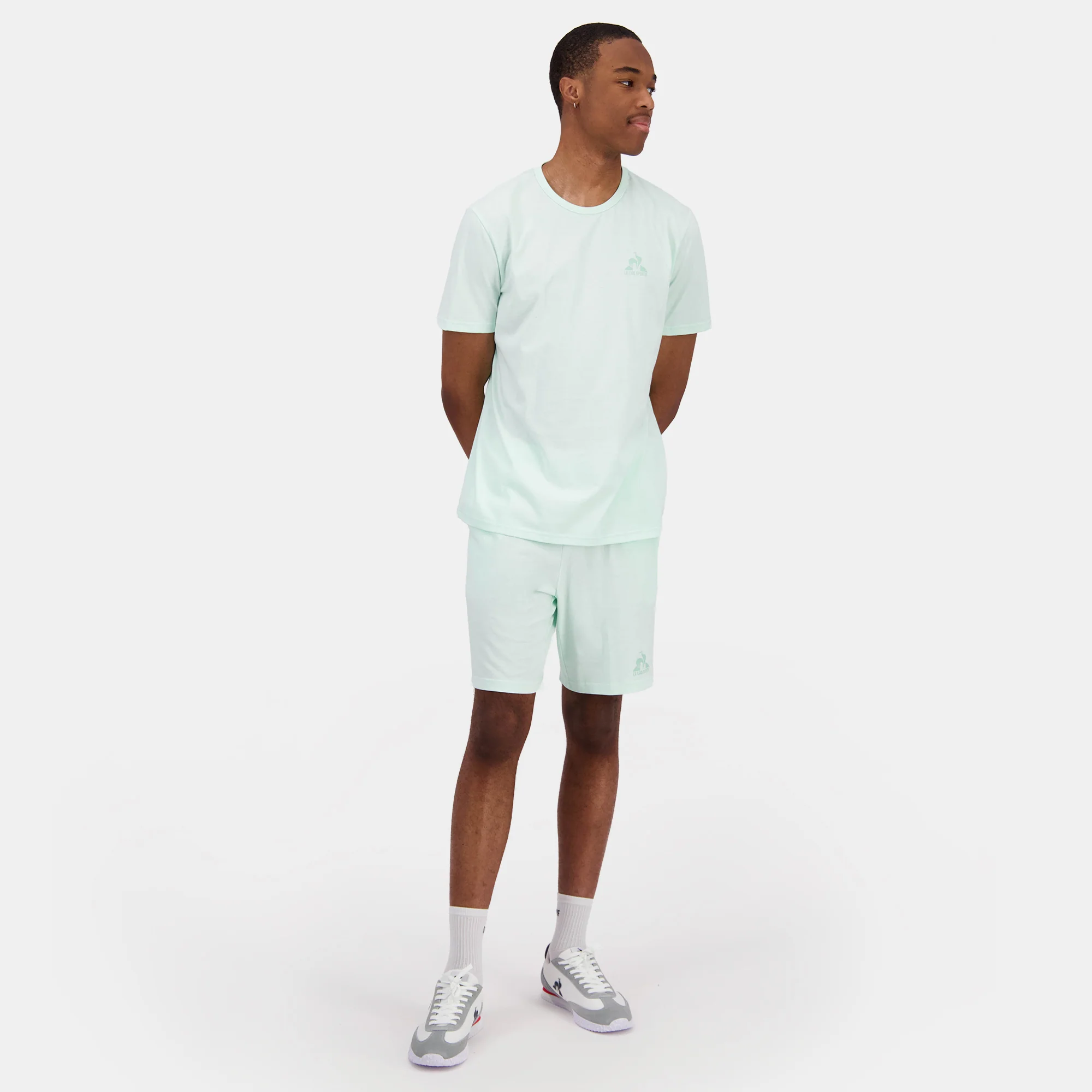 EssentielsMen's pastel green t-shirt                MEN'S SIZE GUIDE