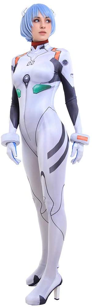 Evangelion Style Cosplay Costume White Bodysuit Plug Suit