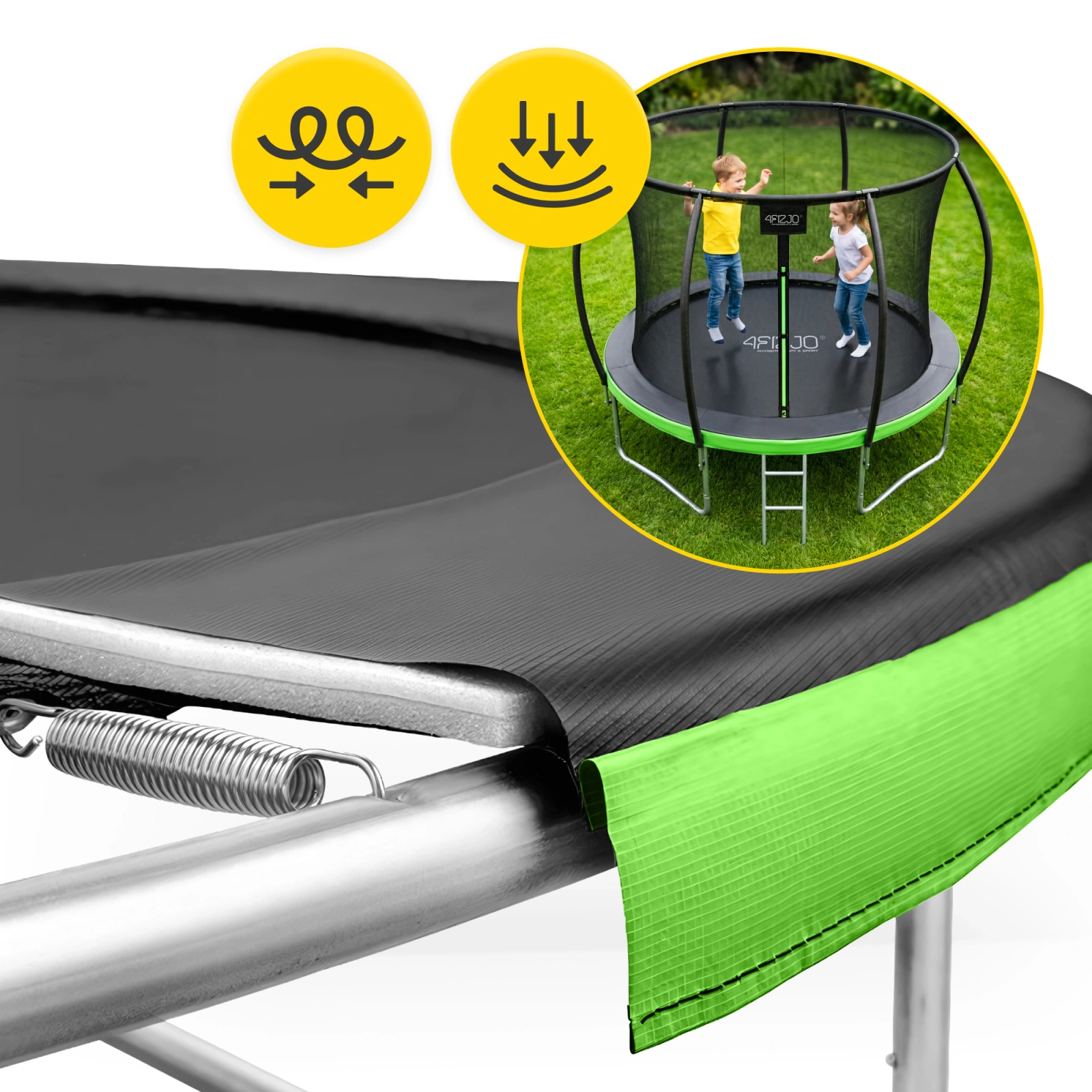 trampolina ogrodowa z siatka