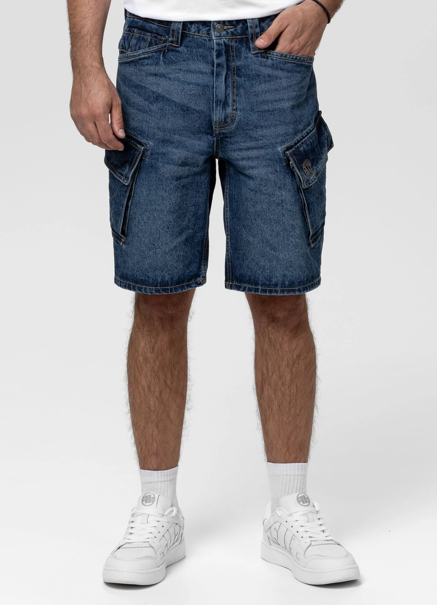 Szorty Jeansowe bojówki Navy Wash STRANDWAY