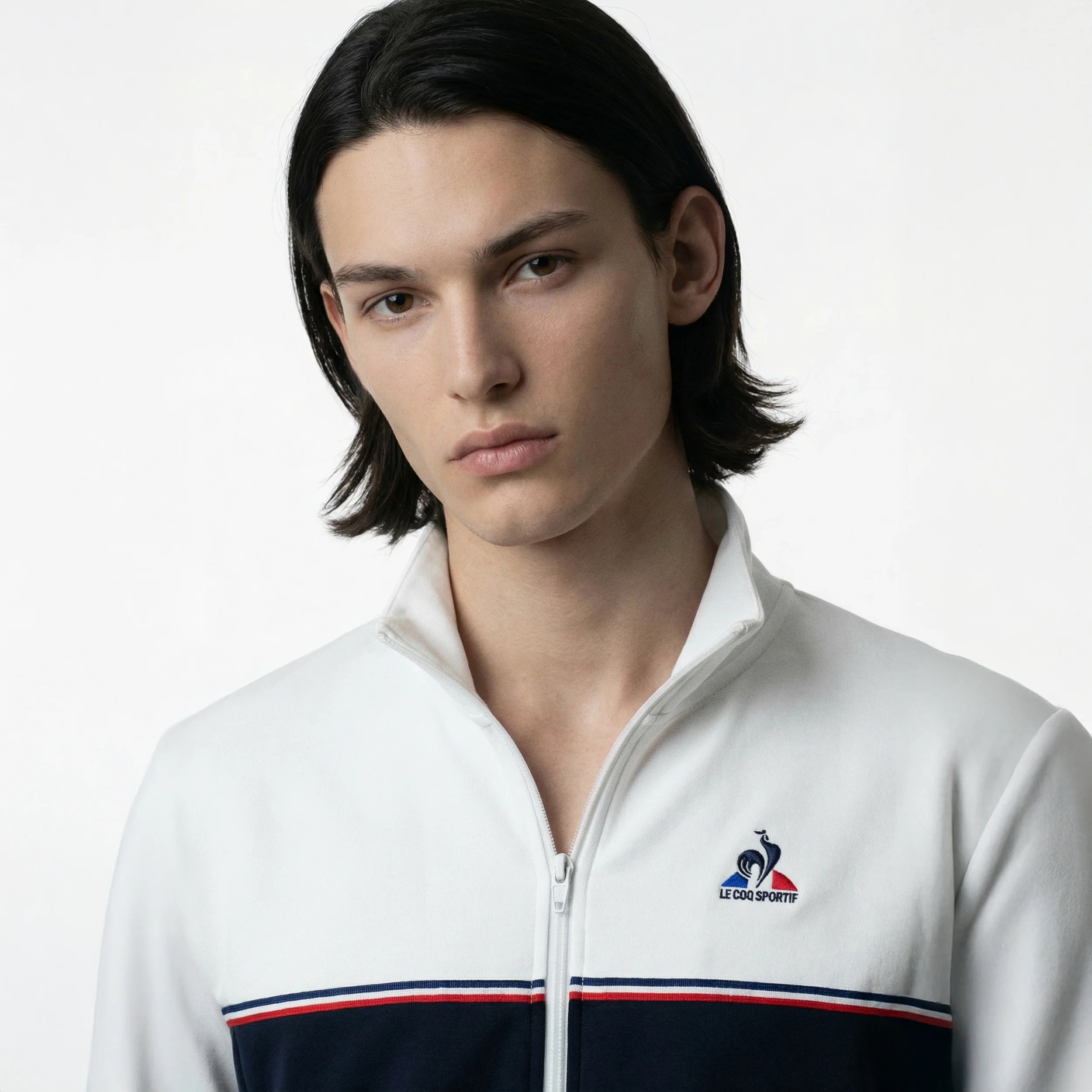 TricoloreMen's zipped sweatshirt                MEN'S SIZE GUIDE