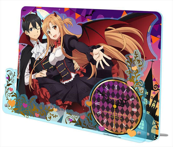 Sword Art Online Alicization War of Underworld BIG Acrylic Table Clock Kirito & Asuna