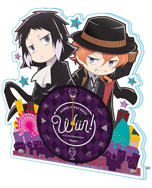 Bungo Stray Dogs Wan! Acrylic Table Clock [Ryunosuke Akutagawa & Chuya Nakahara]