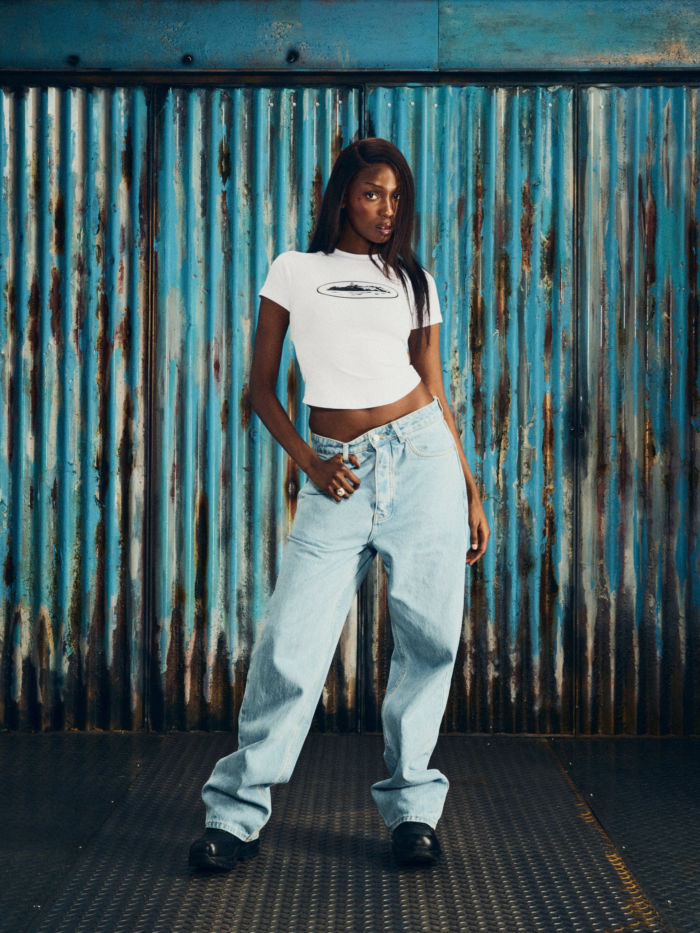 WMNS ALCATRAZ BABY TOP [BLACK & YELLOW]