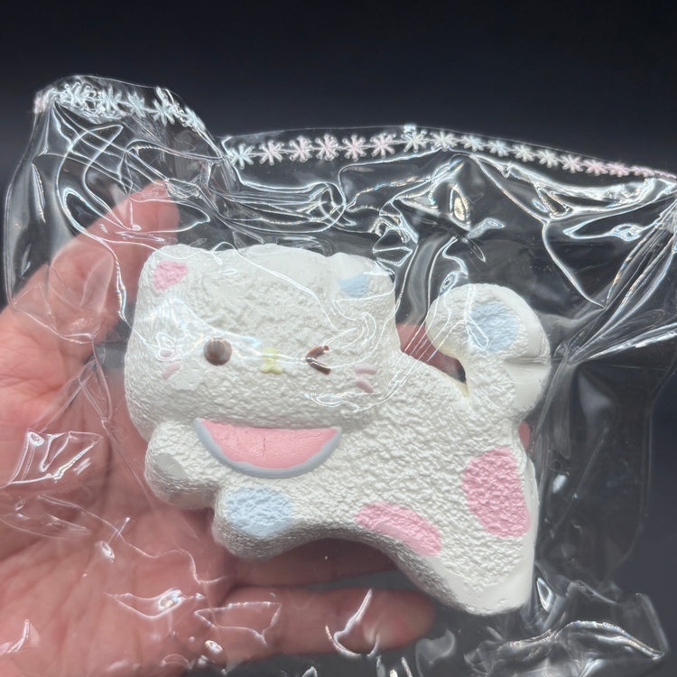 large cute white kitten taba squishy toy