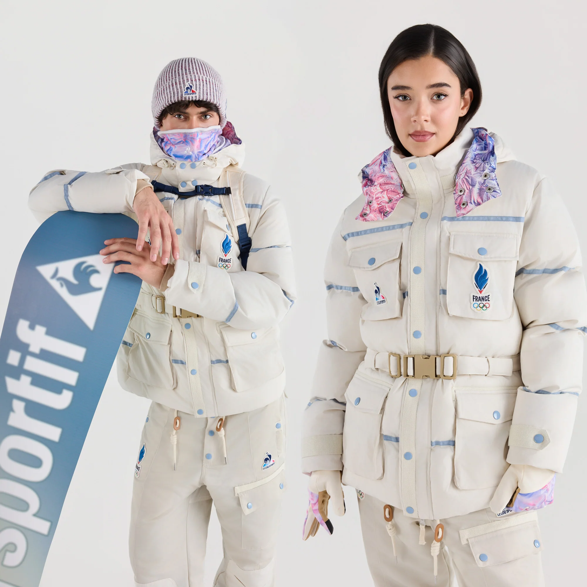 French Olympic TeamUnisex Water-Repellent Saharan Puffer Jacket with Hood                MEN'S SIZE GUIDE